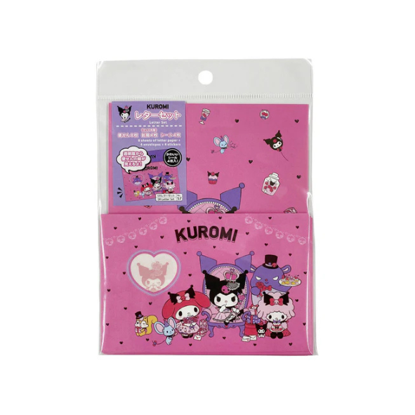 DAISO Sanrio Kuromi Letter Set with Envelopes and Stickers
