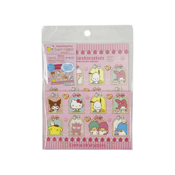 DAISO Sanrio Characters Window Letter Set with Stickers