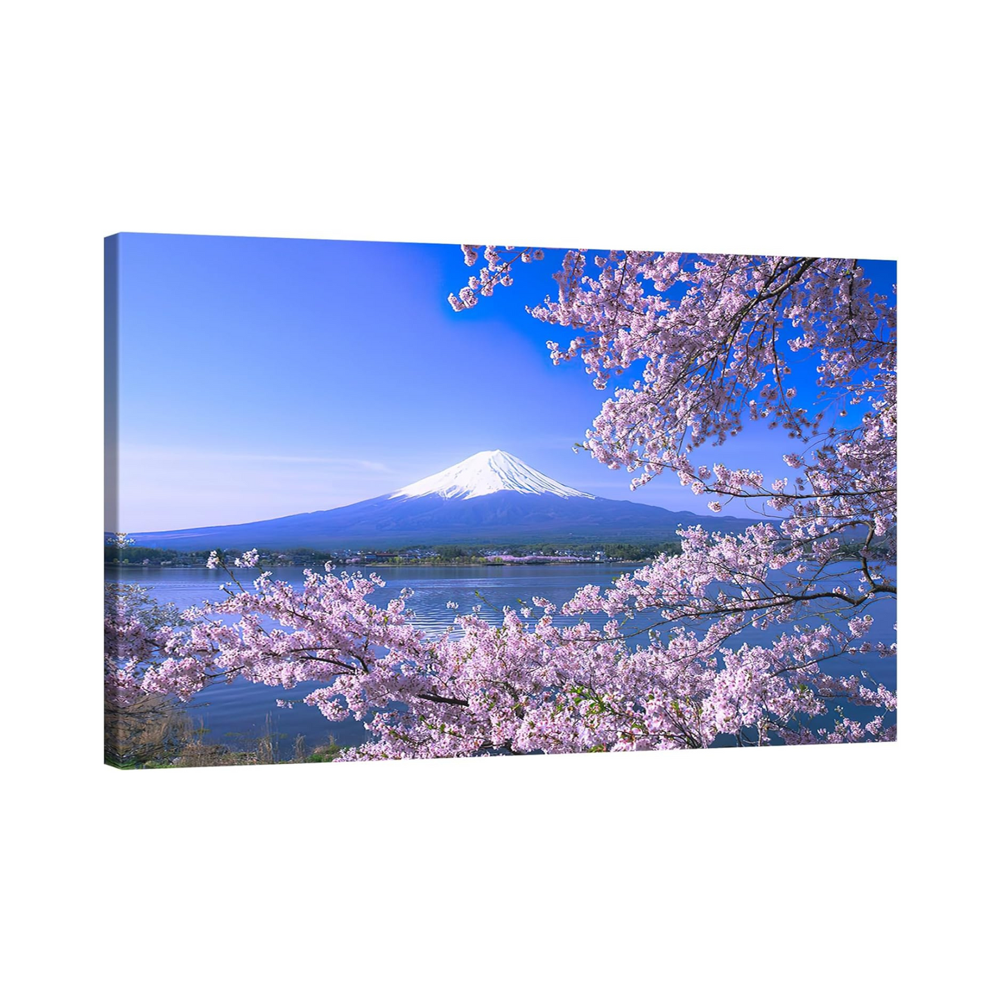 DaMYiHos Kunstpanel Berg Fuji Sakura 40×60cm