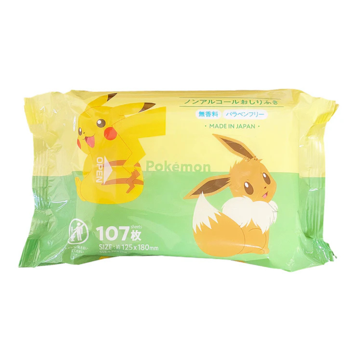 DAISO Pokémon Baby Wet Wipes 107pcs