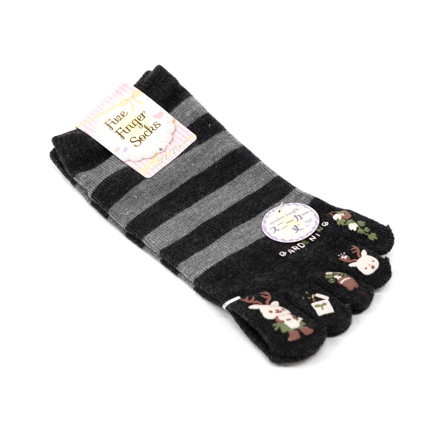 Chaussettes à cinq doigts femme sneaker 22-25cm