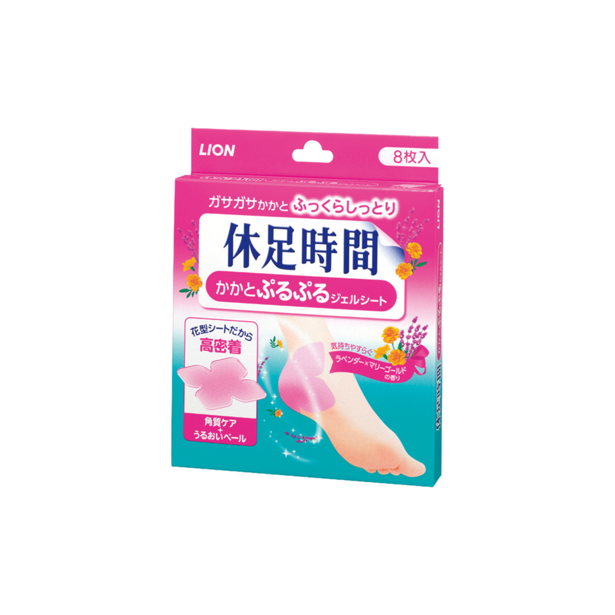 Lion Kyusoku Jikan Heel Gel Sheets (8pcs)