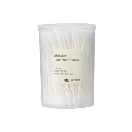 MUJI Fine-Tip Cotton Swabs, with Case 200pcs
